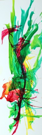 Schwebende II 57x18cm Tusche auf Papier 2021